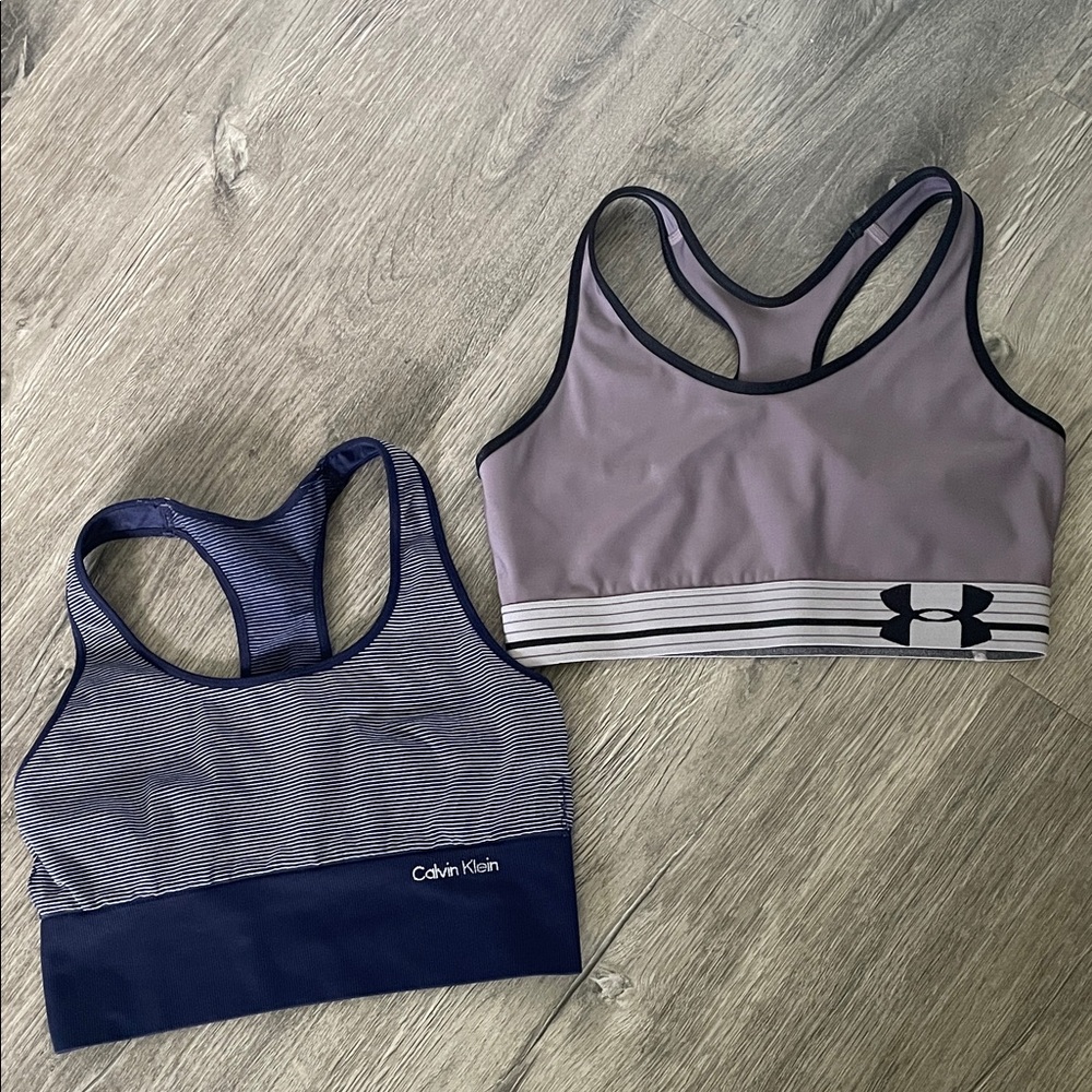2 sports Bra/tanks Size XS/S no tags AS IS see pics *small flaw - Picture 1 of 7